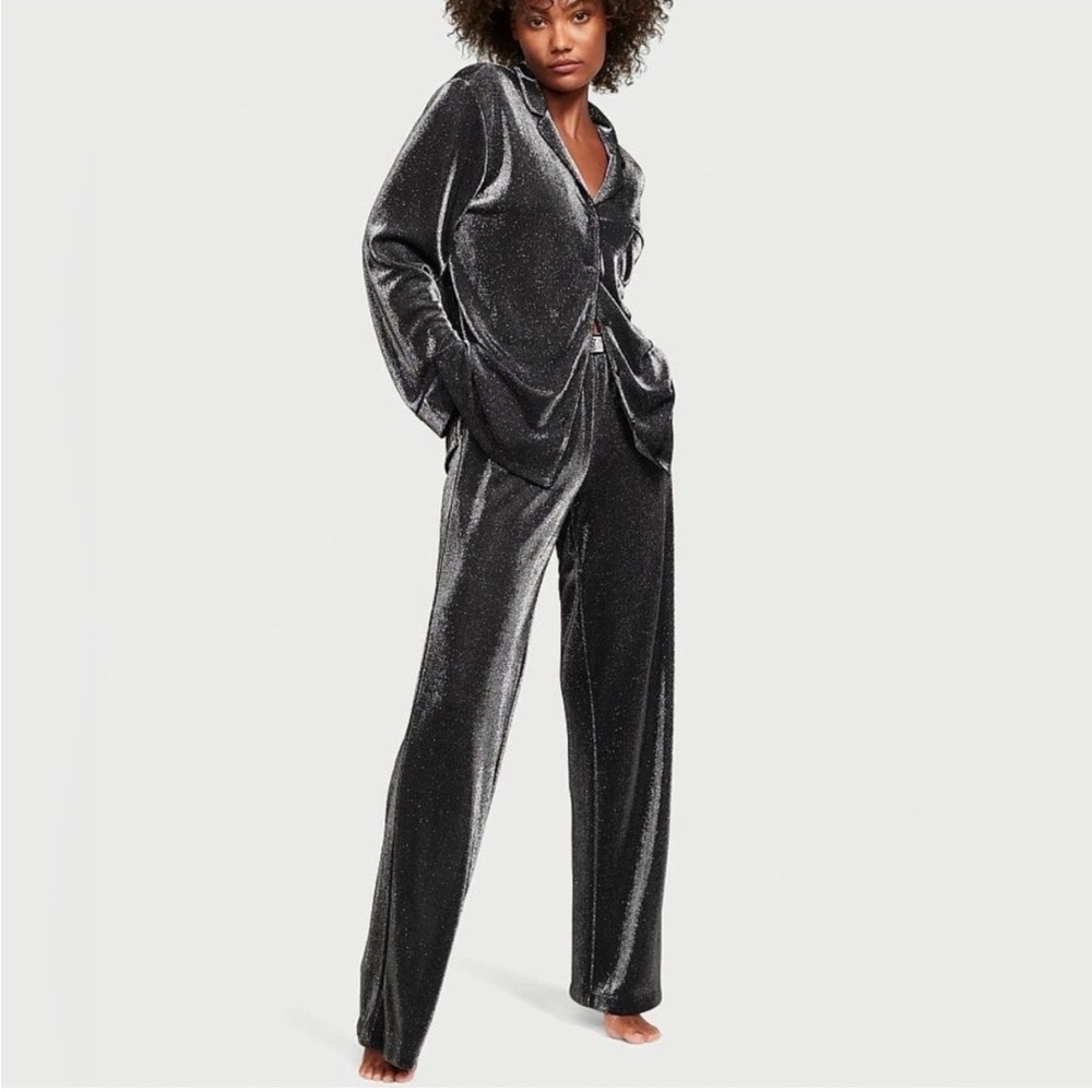 Victoria’s Secret Shimmering Silver Pajama Set